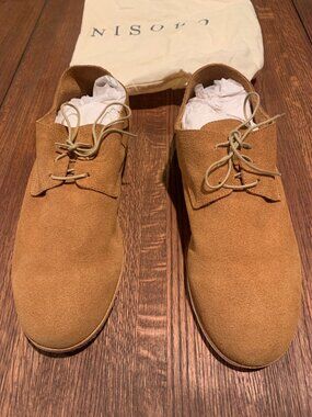 Nisolo Tan Suede Derby Shoes Mens